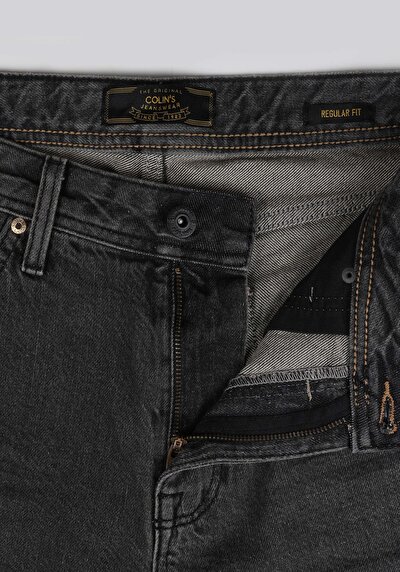 اعرض التفاصيل لـ عادي   الخصر مستقيم رجالي رمادي جان شورت