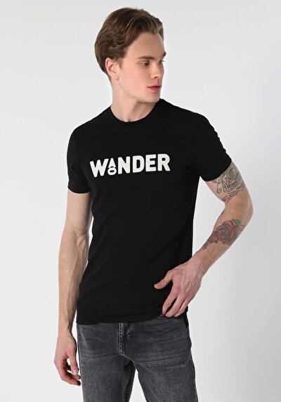 صورة من أسود للرجال تي شيرت بأكمام قصيرة