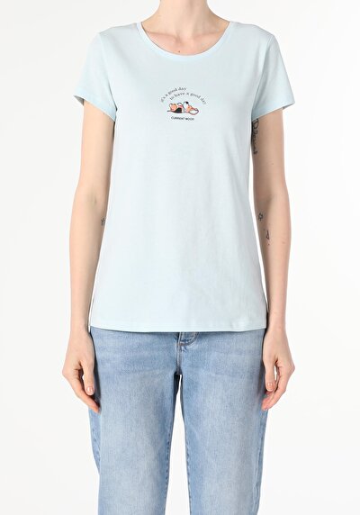 اعرض التفاصيل لـ أخضر للنساء تي شيرت بأكمام قصيرة