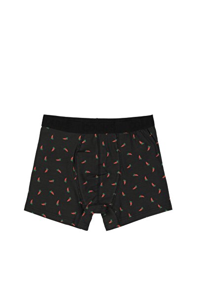 صورة من مودرن فيت مطبوع رجالي أسود بوكسر