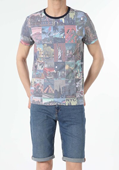 اعرض التفاصيل لـ متعدد الألوان للرجال تي شيرت بأكمام قصيرة