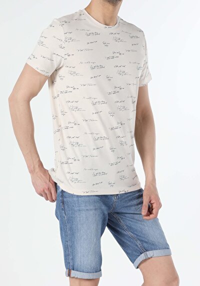 صورة من بيج للرجال تي شيرت بأكمام قصيرة