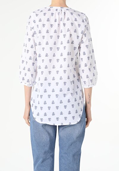 اعرض التفاصيل لـ أبيض للنساء بلوزة كم طويل