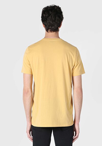 صورة من رقبة مستديرة مستقيم رجالي ساري كم قصير تي شيرت