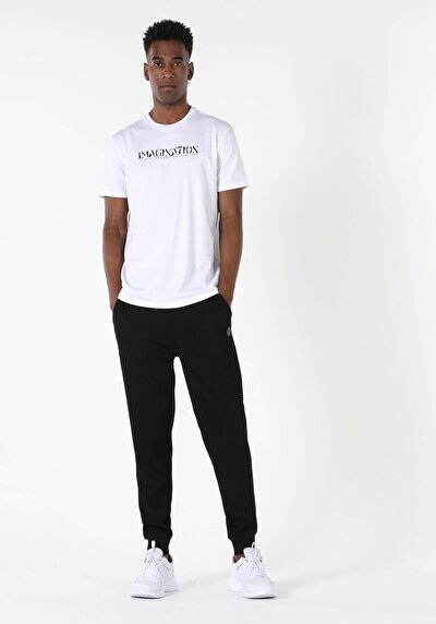 صورة من أبيض للرجال تي شيرت بأكمام قصيرة