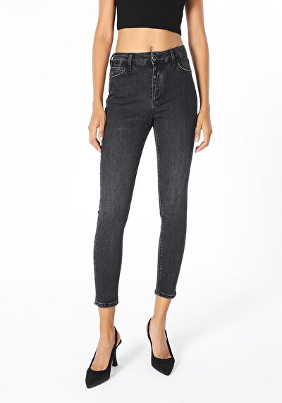 اعرض التفاصيل لـ ضيق   الخصر ضيق الساق الجينز النسائي