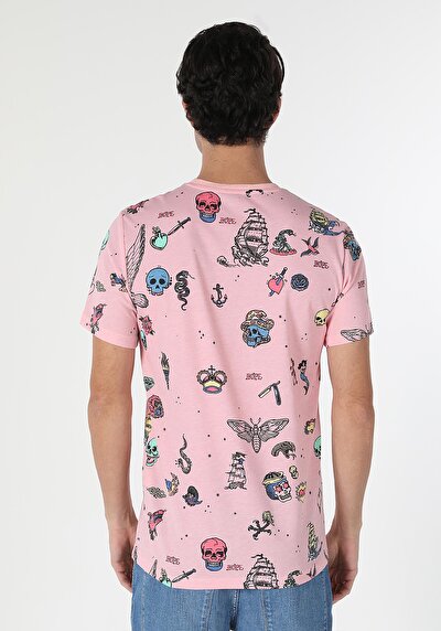 اعرض التفاصيل لـ أحمر للرجال تي شيرت بأكمام قصيرة