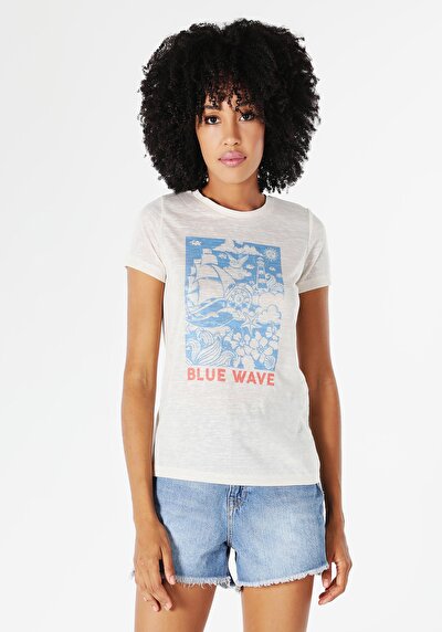 اعرض التفاصيل لـ   رقبة مستديرة نسائي أبيض بأكمام قصيرة تي شيرت