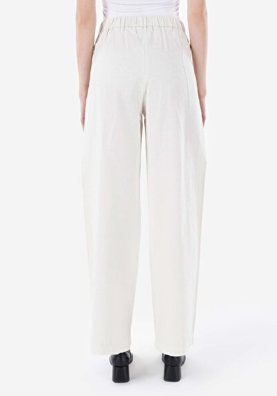 اعرض التفاصيل لـ عادي بقصة رفع الخصر ساق واسعة نسائي بنطلون أبيض