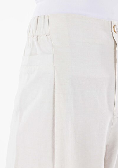 اعرض التفاصيل لـ عادي بقصة رفع الخصر ساق واسعة نسائي بنطلون أبيض