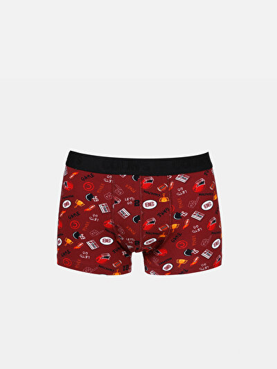 صورة من مودرن  المطبوعة للرجال بورجوندي بوكسر