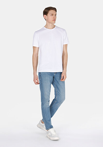 صورة من مستقيم خصر منخفض مستقيم الساق جينز رجالي