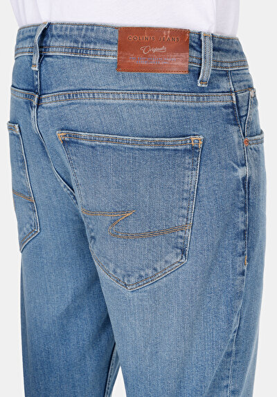 اعرض التفاصيل لـ مستقيم  خصر منخفض مستقيم الساق جينز رجالي