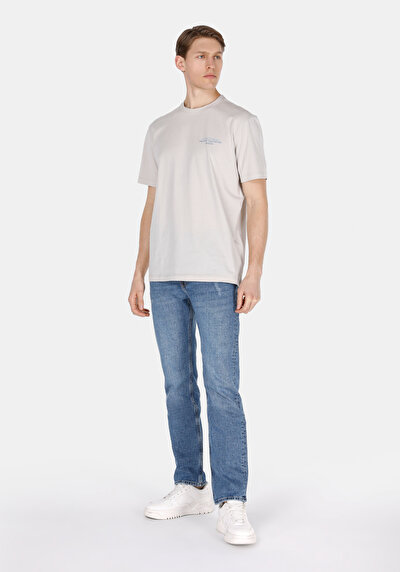 صورة من نحيف مستقيم   الخصر مستقيم الساق الجينز النيلي للرجال