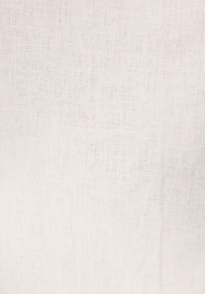 صورة من Relaxed Fit قميص رقبة مستقيم رجالي مزيج الكتان بيج كم طويل قميص