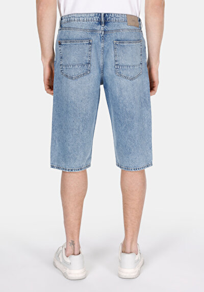 اعرض التفاصيل لـ مستقيم   الخصر مستقيم رجالي نيلي جان شورت