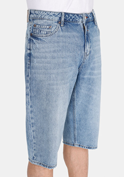 اعرض التفاصيل لـ مستقيم   الخصر مستقيم رجالي نيلي جان شورت