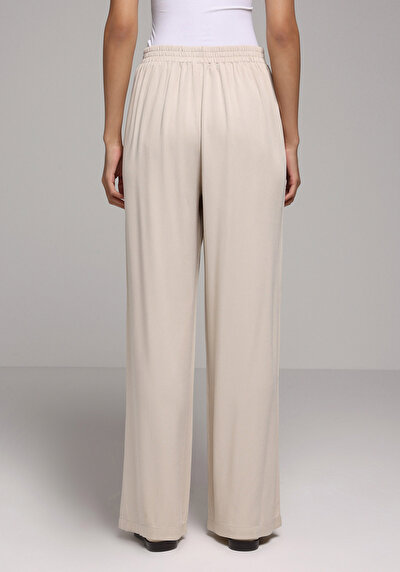 صورة من Straigt خصر منخفض مستقيم الساق نسائية بيج