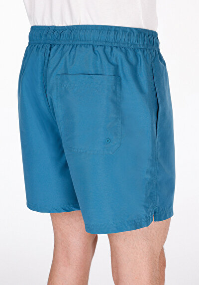 اعرض التفاصيل لـ شورت سباحة رجالي أزرق مستقيم سليم