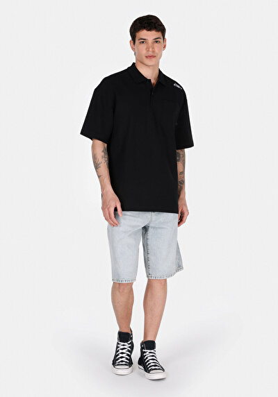 صورة من فضفاض قصة منتصف الخصر مستقيم شورت جينز جينز رجالي