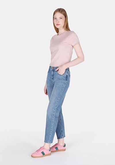 اعرض التفاصيل لـ نحيف   الخصر نحيف الساق نسائي نيلي جينز