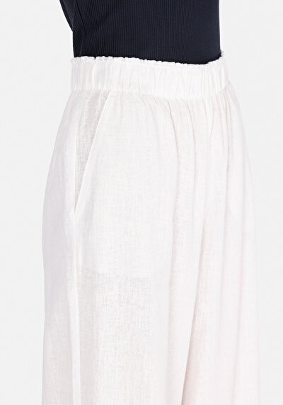 اعرض التفاصيل لـ عادي بقصة رفع الخصر ساق واسعة نسائي بنطلون أبيض