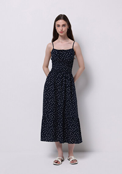 صورة من أزرق بحري للنساء فستان