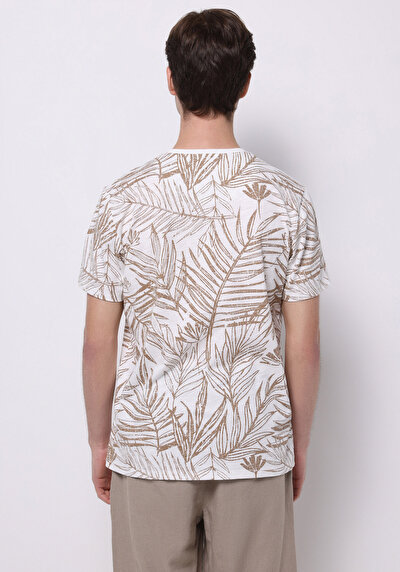 صورة من أبيض للرجال تي شيرت بأكمام قصيرة