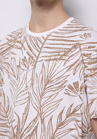 صورة من أبيض للرجال تي شيرت بأكمام قصيرة