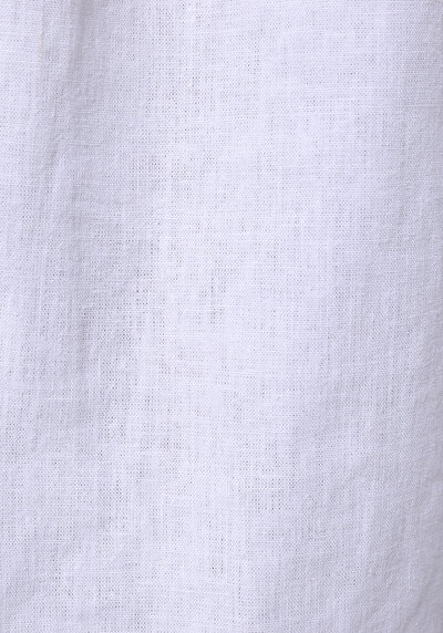 اعرض التفاصيل لـ قميص مريح  رقبة مستقيم رجالي كتان ممزوج أبيض كم طويل قميص