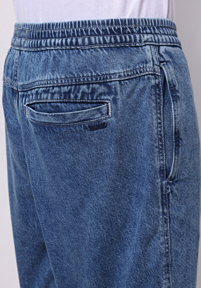 اعرض التفاصيل لـ عادي مقاس متوسط الخصر مستقيم رجالي نيلي جان شورت