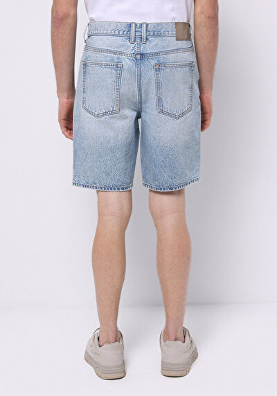 صورة من فضفاض مستقيم الخصر مستقيم رجالي نيلي جان شورت