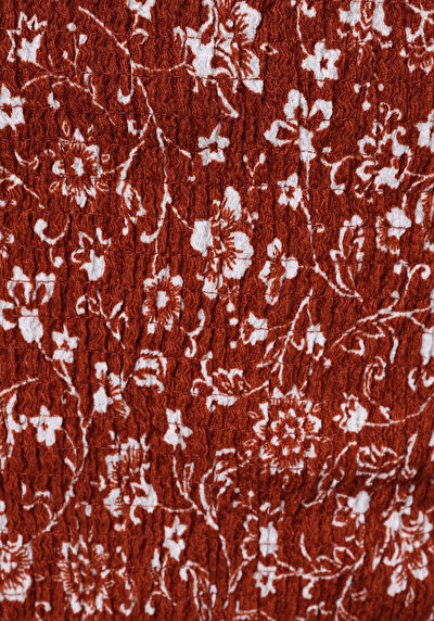 اعرض التفاصيل لـ ضيق قصة على شكل V رقبة مطبوعة نسائي بني بطيخ تي شيرت