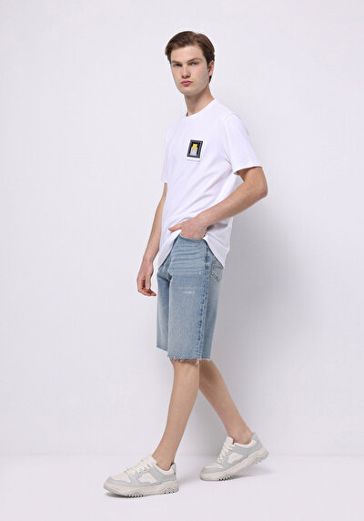 صورة من Straigt الخصر المنخفض مستقيم للرجال نيلي جان شورت