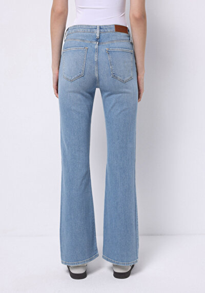 صورة من عادي الخصر حذاء نسائي جينز نيلي