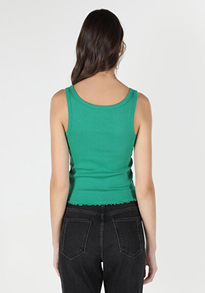 اعرض التفاصيل لـ ضيق صالح U الرقبة الأخضر نسائي الزينة 