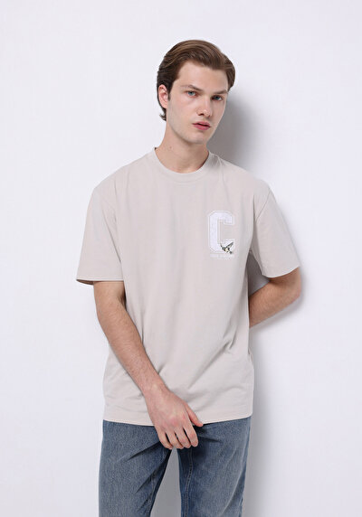 صورة من أبيض للرجال تي شيرت بأكمام قصيرة