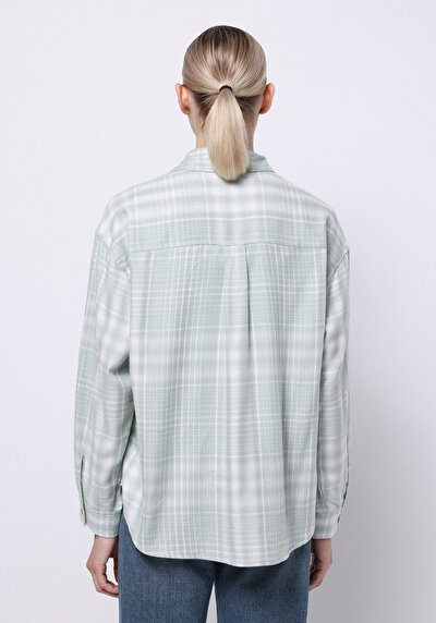 اعرض التفاصيل لـ أخضر للنساء قميص  كم طويل