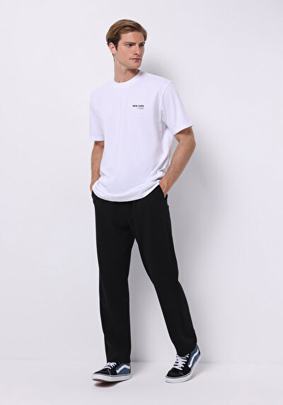 اعرض التفاصيل لـ أبيض للرجال تي شيرت بأكمام قصيرة