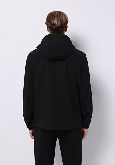 صورة من أسود للرجال معطف المطرمعطف المطر