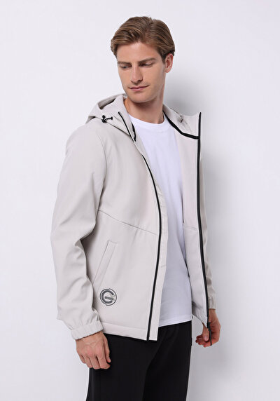 صورة من أبيض للرجال معطف المطرمعطف المطر