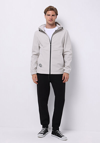 صورة من أبيض للرجال معطف المطرمعطف المطر