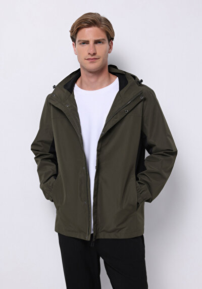 صورة من كاكي للرجال معطف المطرمعطف المطر