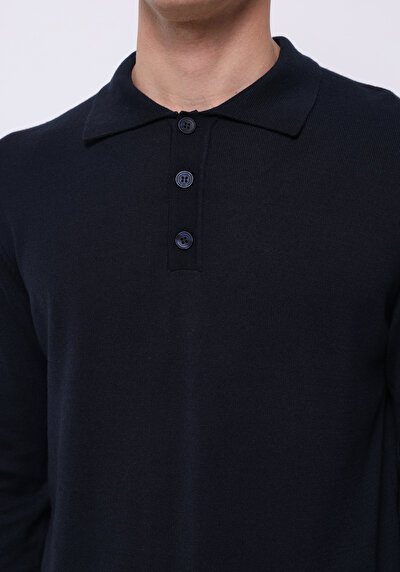 اعرض التفاصيل لـ أزرق بحري للرجال بلوفر