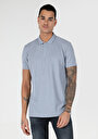 thumb-اعرض التفاصيل لـ ياقة بولو عادية مستقيمة رجالي أزرق كم قصير تي شيرت