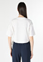 thumb-اعرض التفاصيل لـ   رقبة مستديرة مطبوعة نسائية أبيض قصيرة أكمام تي شيرت
