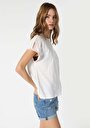 thumb-اعرض التفاصيل لـ أبيض للنساء تي شيرت بأكمام قصيرة