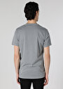 thumb-اعرض التفاصيل لـ قصة عادية رقبة مستديرة مستقيم رجالي رمادي كم قصير تي شيرت