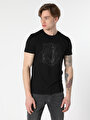 thumb-اعرض التفاصيل لـ سليم صالح طاقم الرقبة المطبوعة أسود الرجال قصيرة الأكمام تي شيرت Cl1063694  