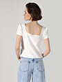 thumb-اعرض التفاصيل لـ أبيض للنساء تي شيرت بأكمام قصيرة